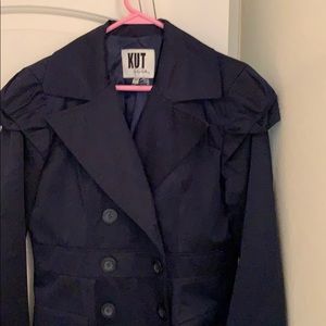 Blue trench coat tailored